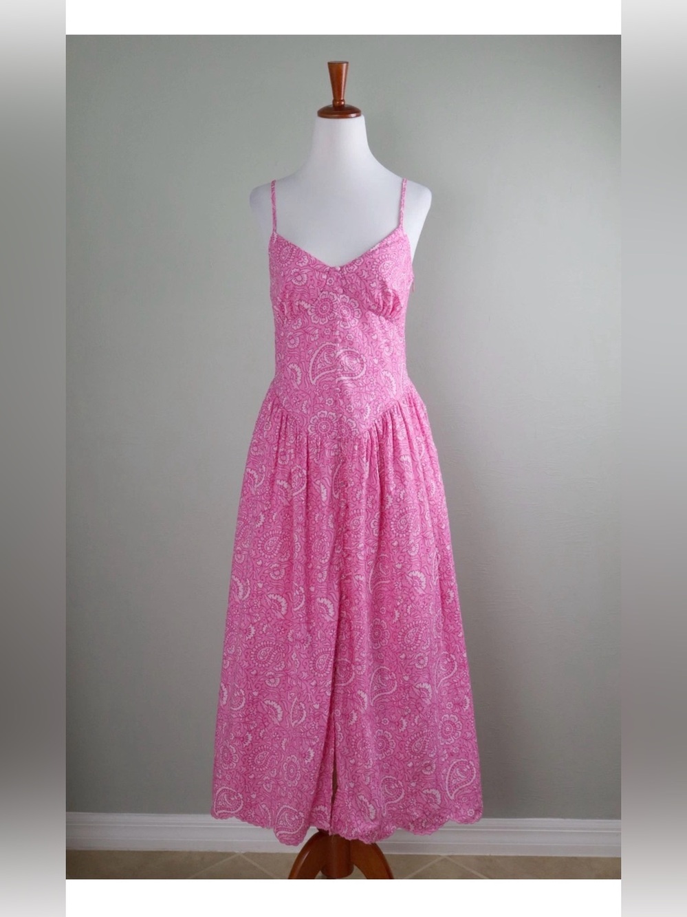 Roller Rabbit Pink Paisley & Floral Button-Front Sundress